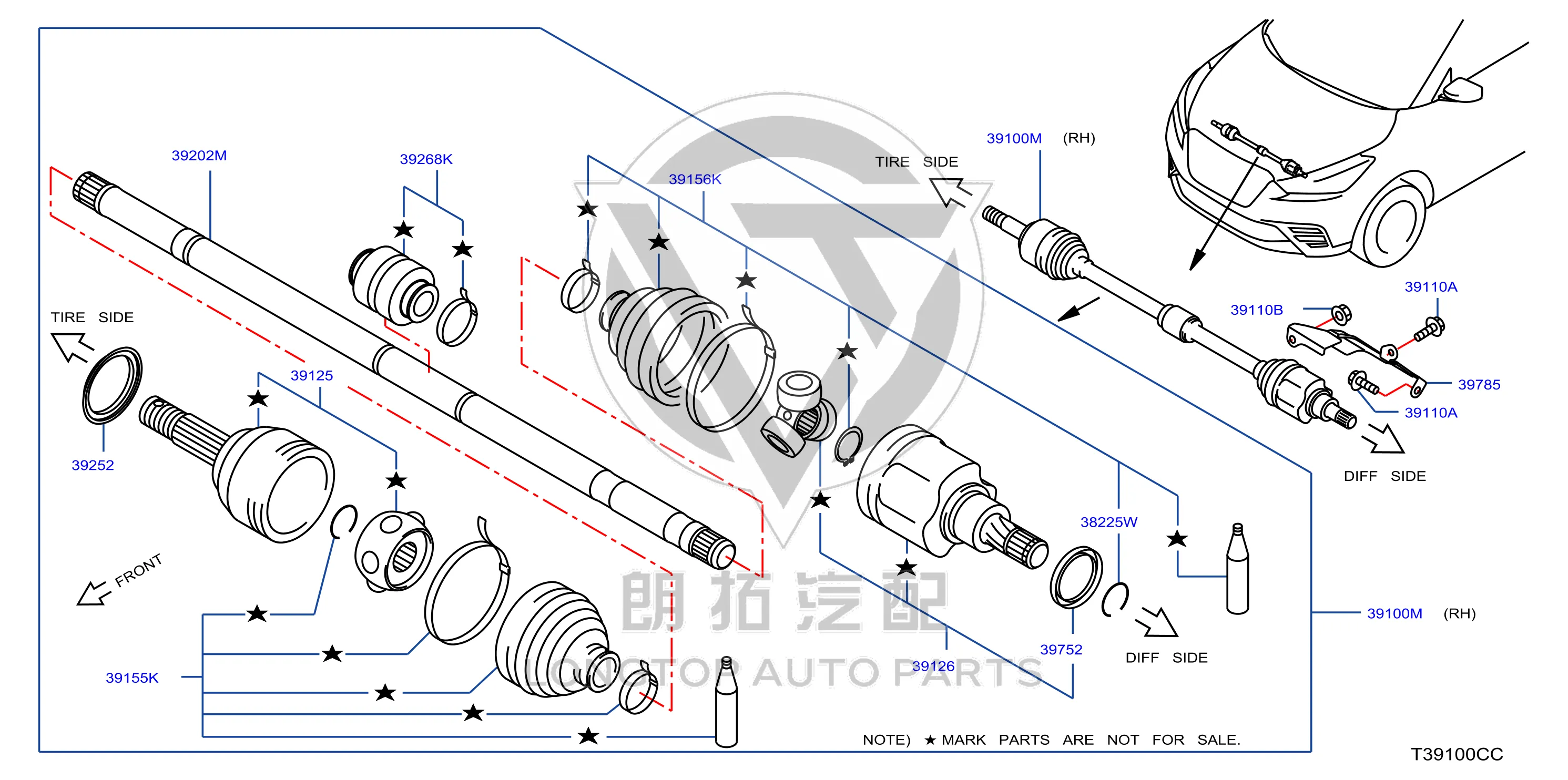 Front Half Shaft Boot C9741-ED50A C9741ED50A for Nissan