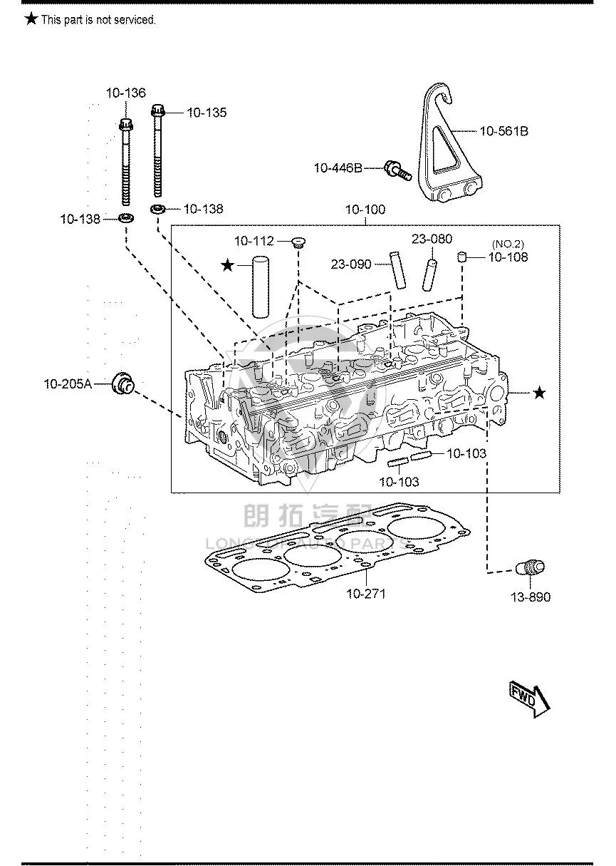 Engine Cylinder Head CWJ11-01000 CWJ1101000 for Mazda CX-50