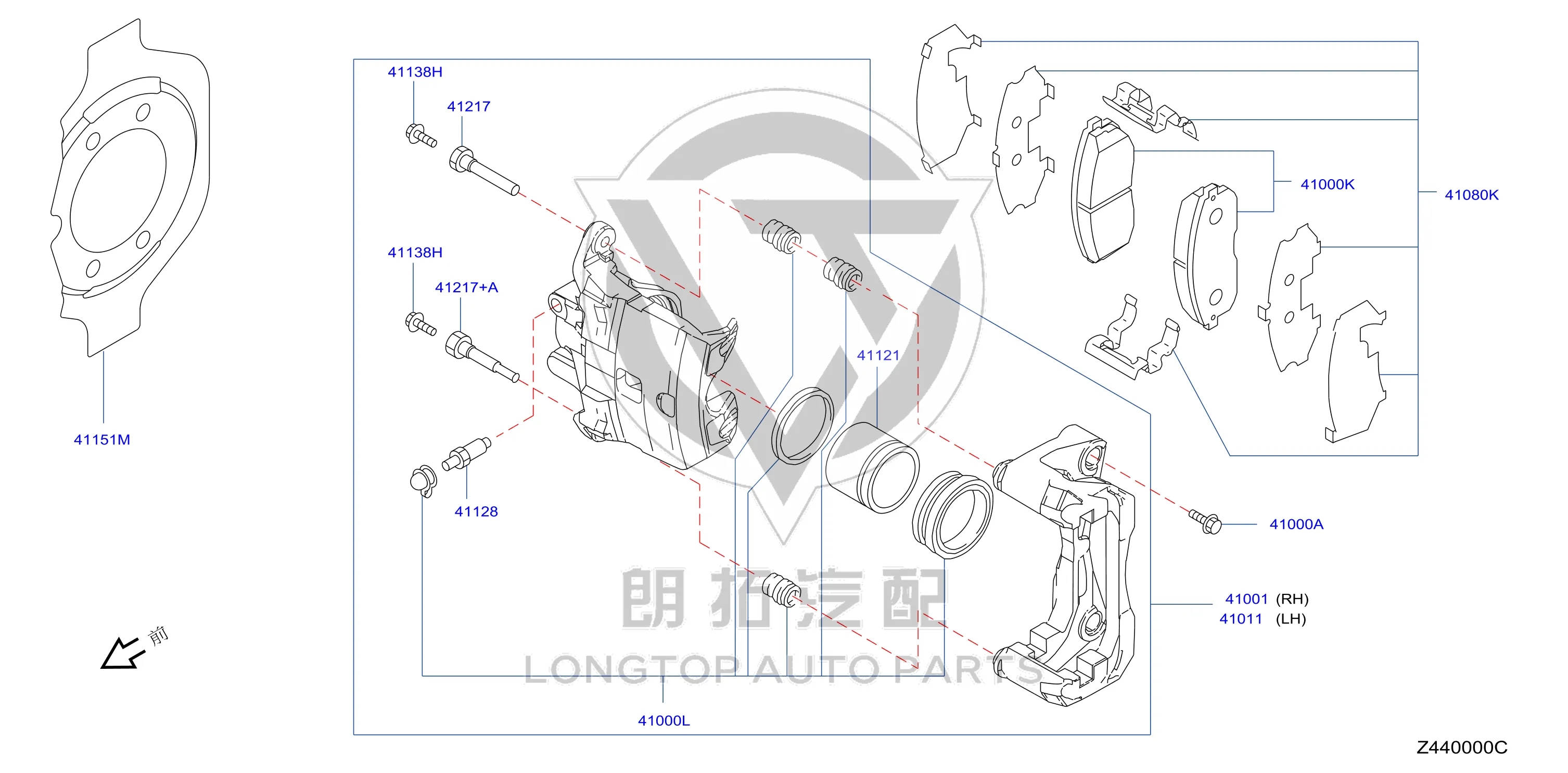 Front Brake Pad Set D1060-1HM0A D10601HM0A for Nissan
