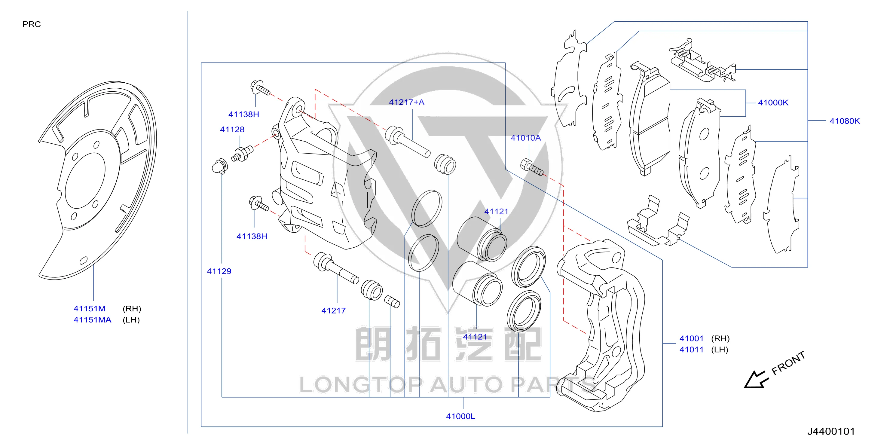 Front Brake Pad Set D1060-3WU0A D10603WU0A for Infiniti