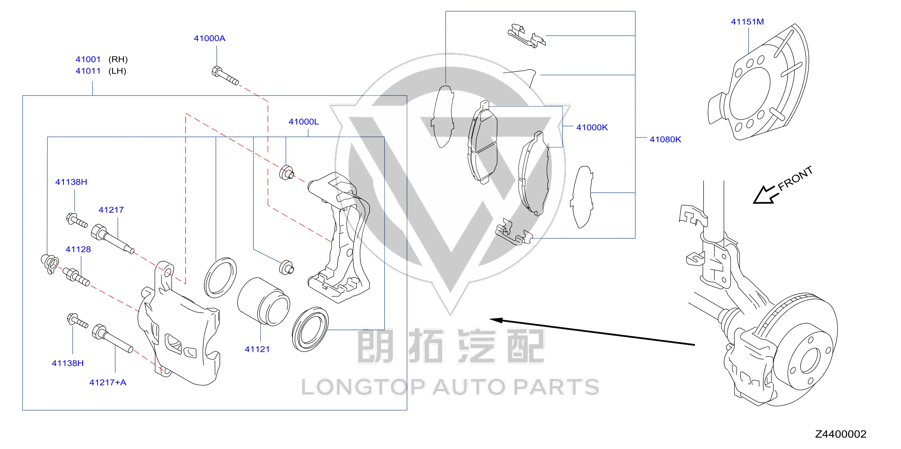 Front Brake Pad Set D1060-EW81A D1060EW81A for Nissan