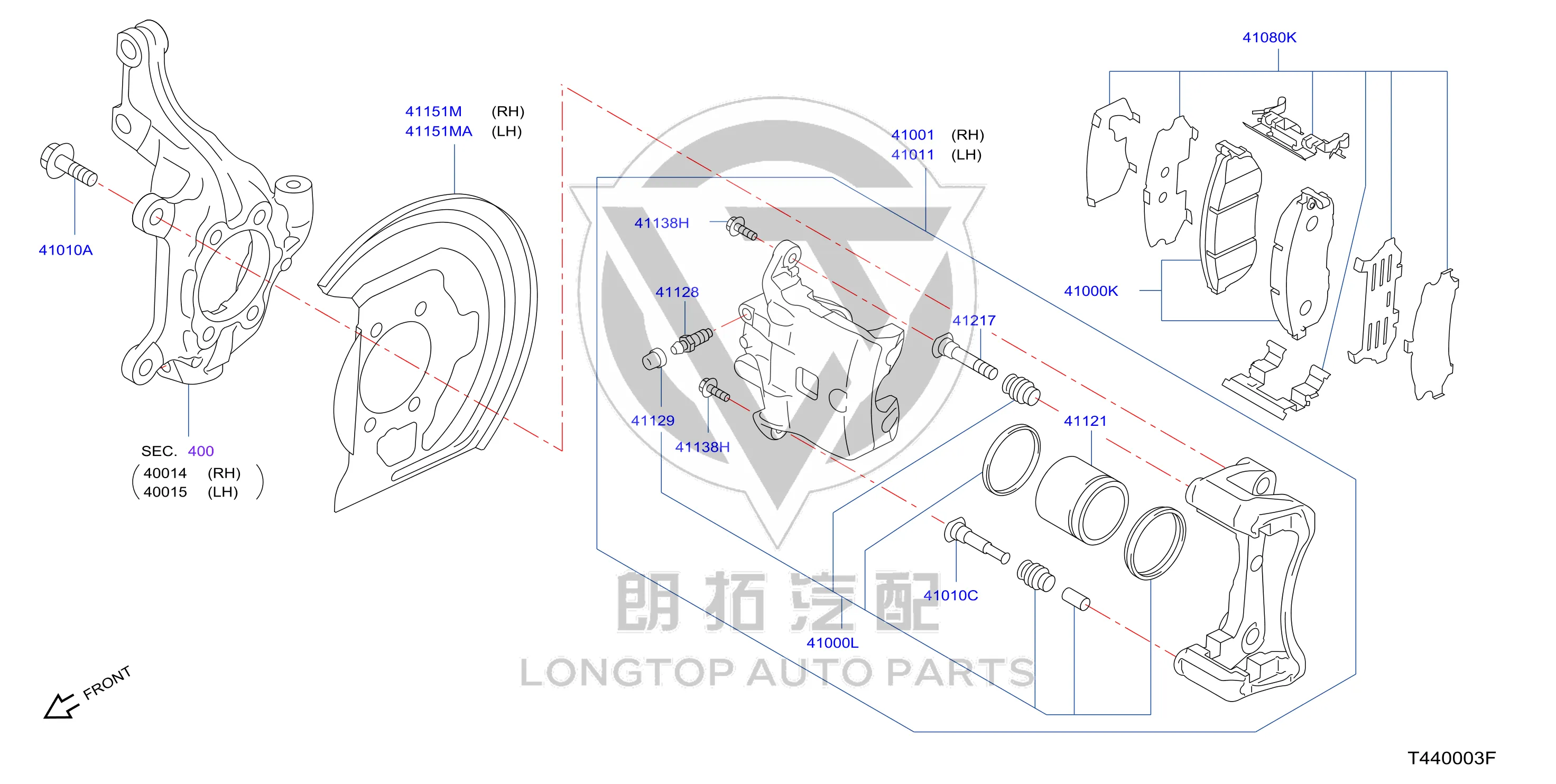 Front Brake Pad Set D1060-EW81B D1060EW81B for Infiniti