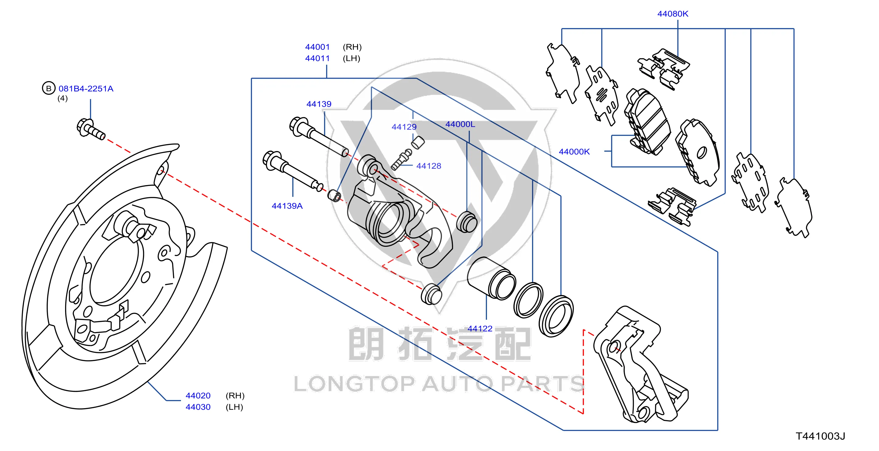 Rear Brake Pad Set D4060-3DN1A D40603DN1A for Nissan
