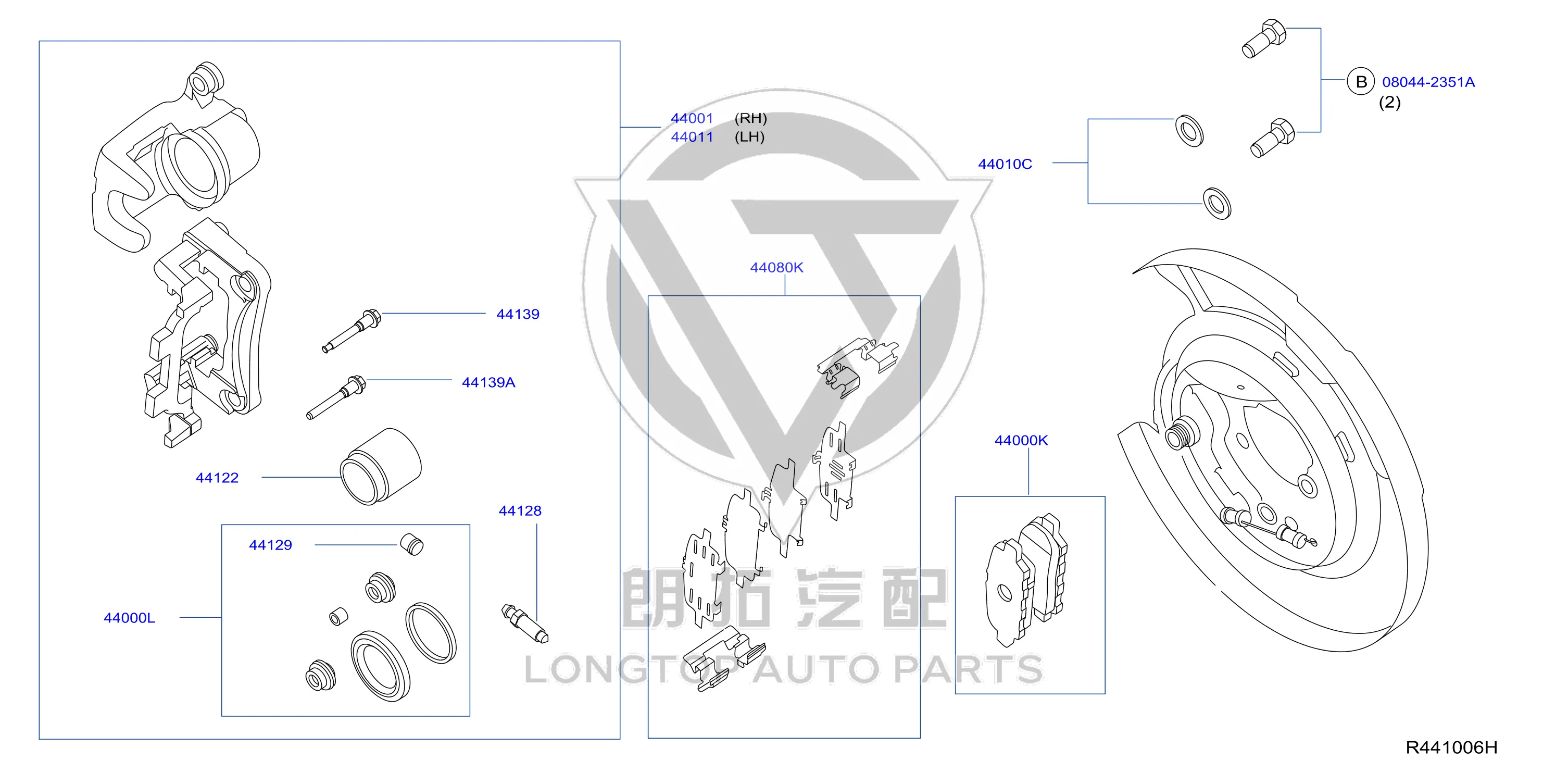 Rear Brake Pad Set D4M60-9N00A D4M609N00A for Nissan