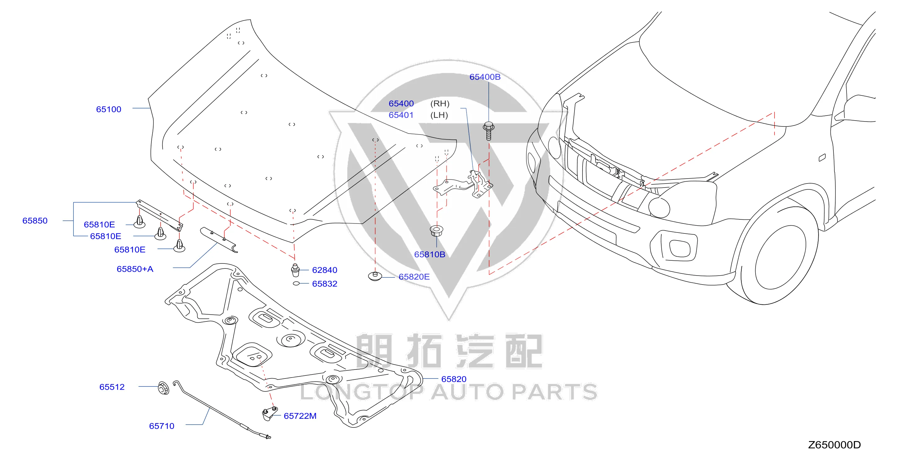 Front Hood F5100-1DAMA F51001DAMA for Nissan