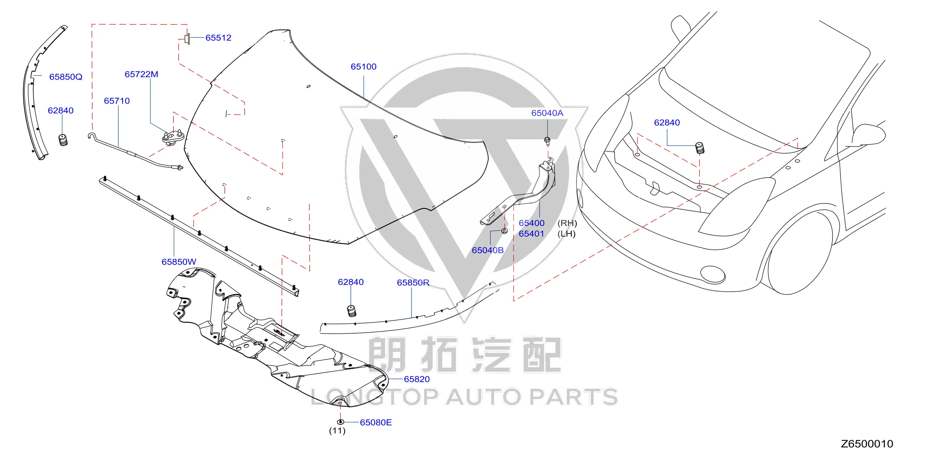 Front Hood F5100-2GCMA F51002GCMA for Venucia