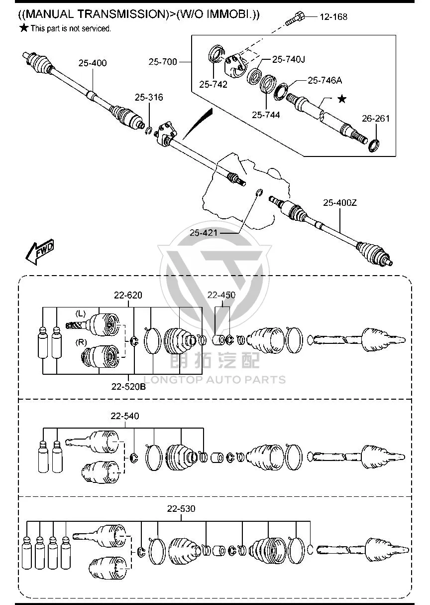 Front Half-Shaft (Right) FG352-55000 FG35255000 for Mazda Mazda3