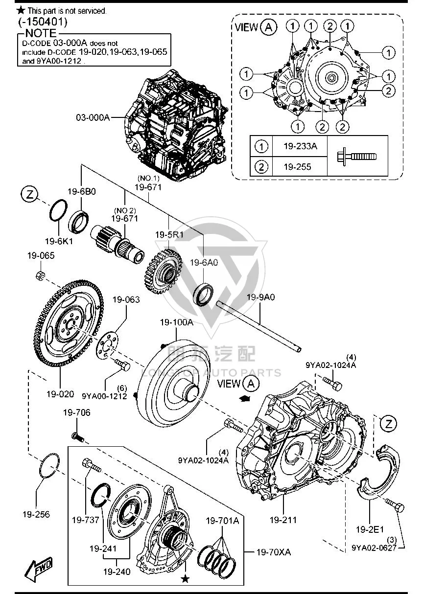 Transmission Assembly FWVR0-30000 FWVR030000 for Mazda 6 Atenza
