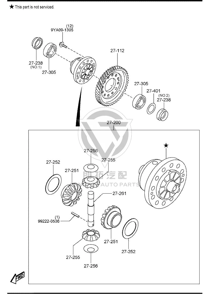 Front Differential Oil Seal FZ022-72381 FZ02272381 for Mazda MAZDA6