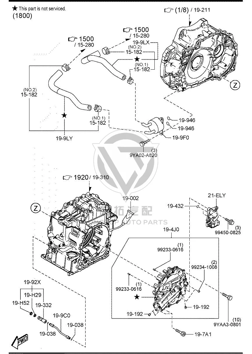 Transmission Oil Cooler FZ211-99F3 FZ21199F3 for Mazda MAZDA6