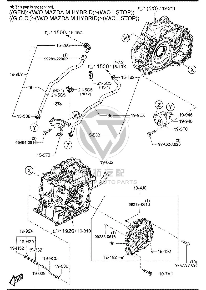 Transmission oil cooler FZA11-99F0 FZA1199F0 for Mazda MAZDA6
