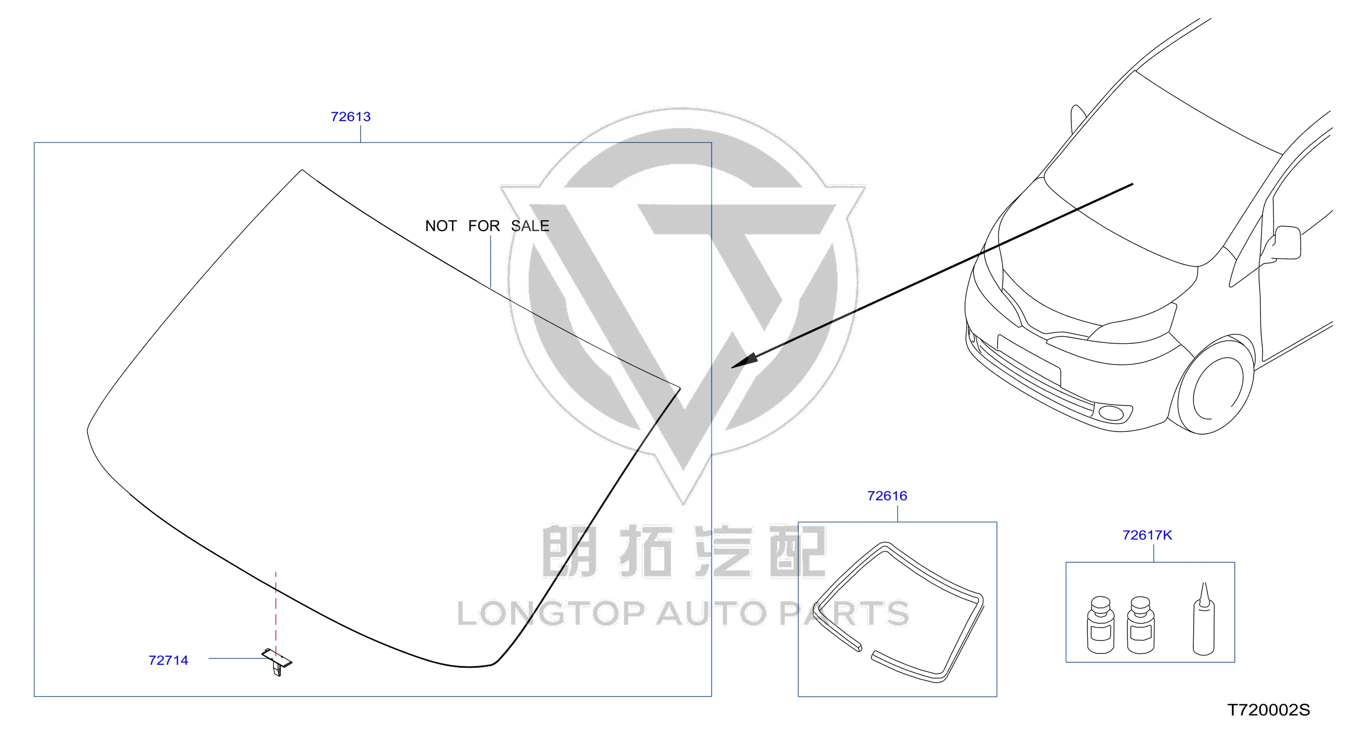 Glass Glue Set G2891-89925 G289189925 for Infiniti