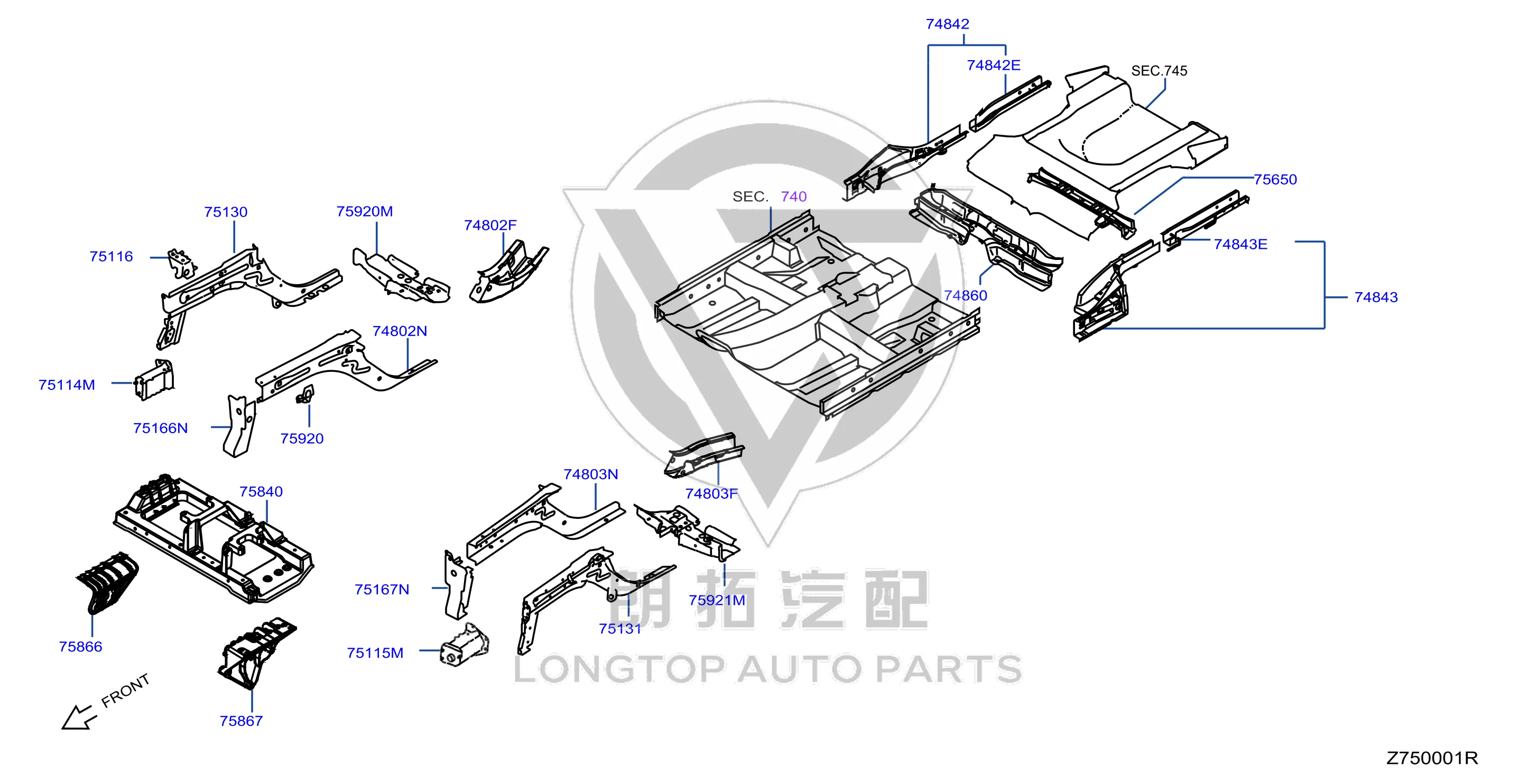 Front Bumper Frame Bracket (Right) G5114-2GGMA G51142GGMA for Venucia