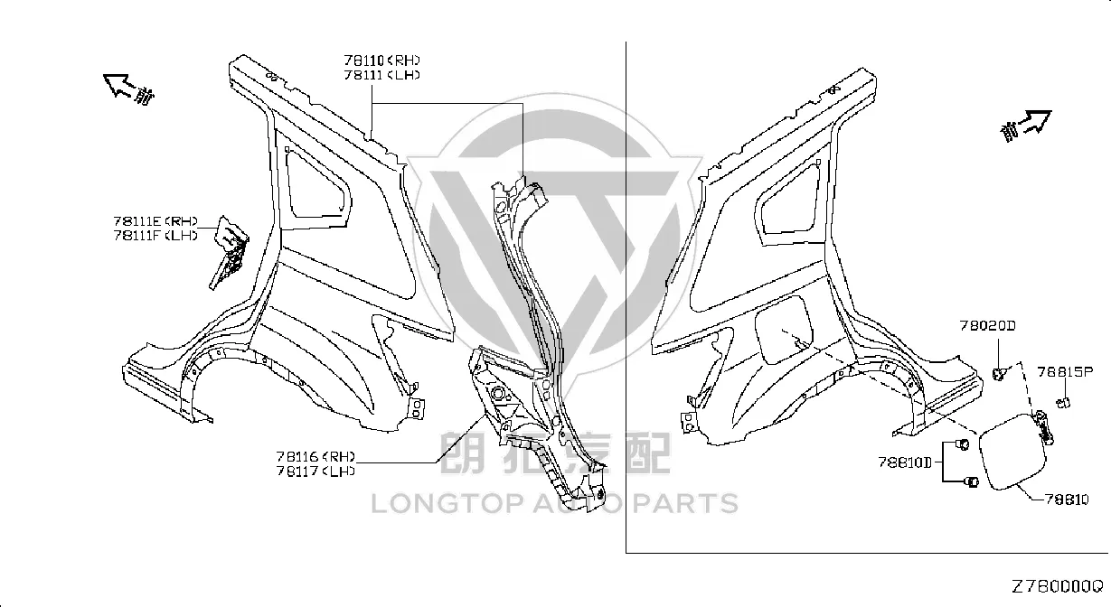 Rear Fender Left G8101-2FLMA G81012FLMA for Venucia
