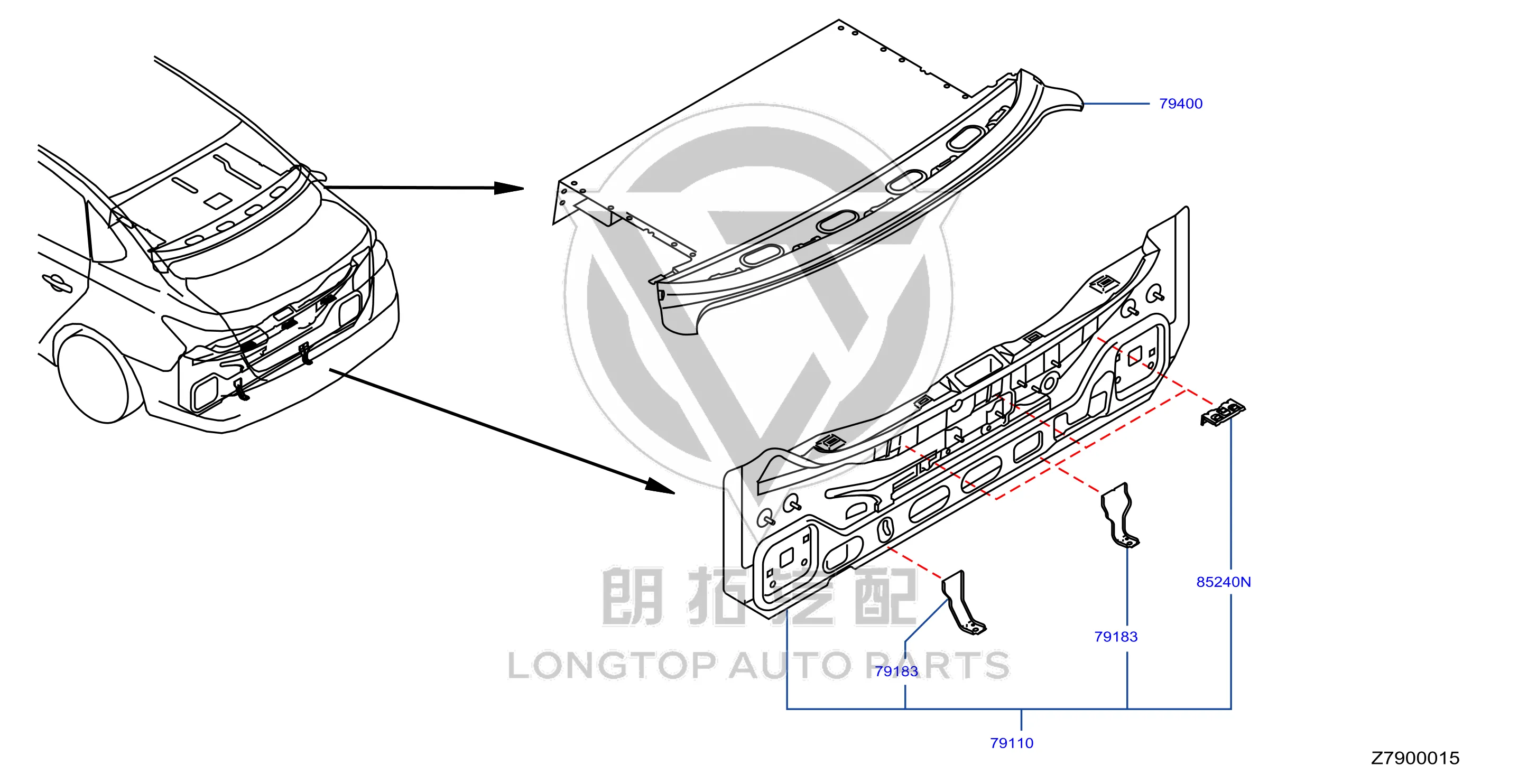 Rear Panel G9110-2GGMA G91102GGMA for Venucia