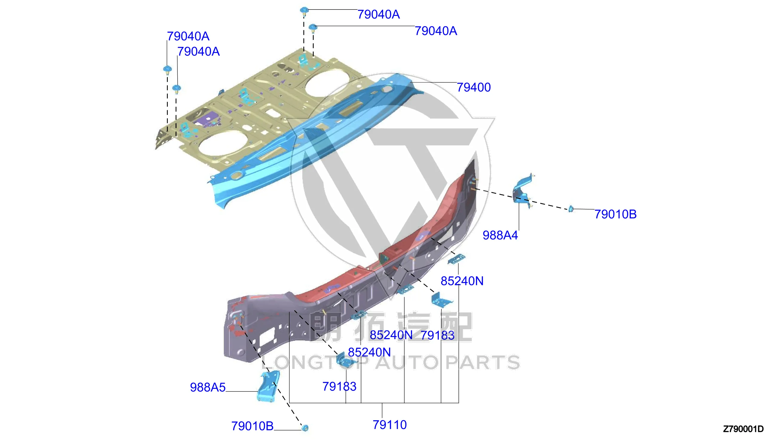 Rear Panel G9110-6LAMA G91106LAMA for Nissan