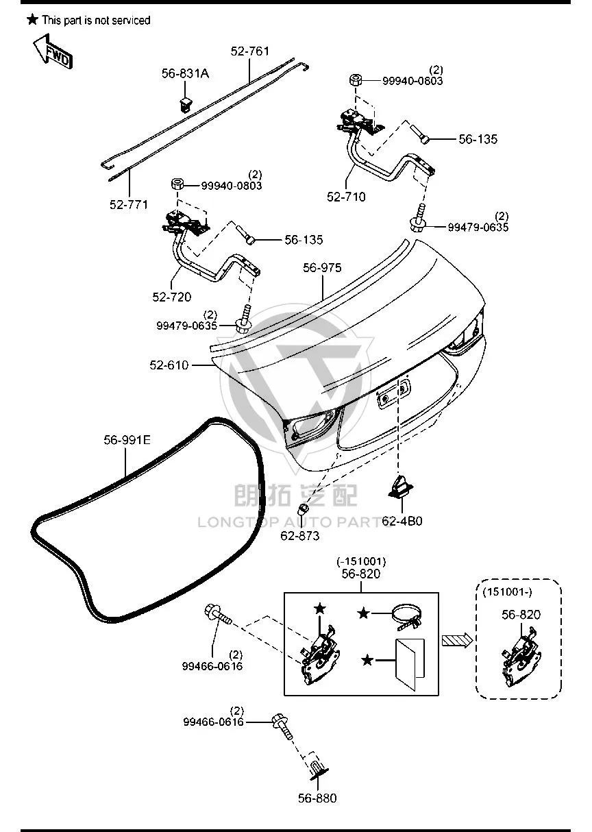 Tailgate Release Switch GHK15-68D0 GHK1568D0 for Mazda MAZDA6