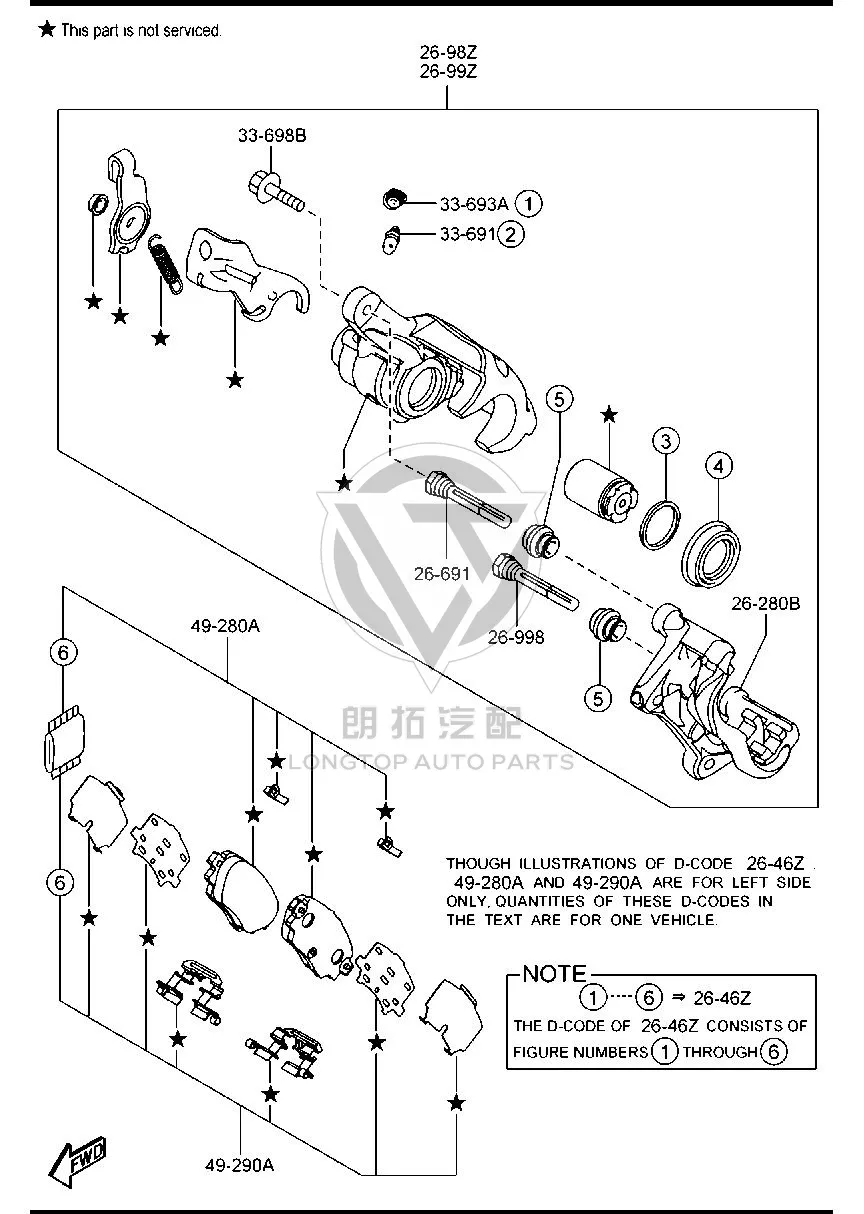 Rear Brake Cylinder (Left) GHY92-699ZB GHY92699ZB for Mazda MAZDA6