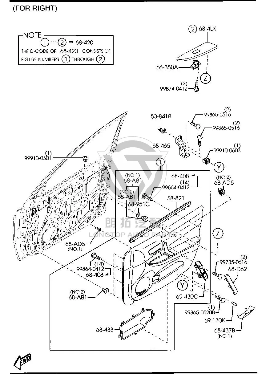 Front Door Window Lift Switch GV2S6-6370A GV2S66370A for Mazda MAZDA6