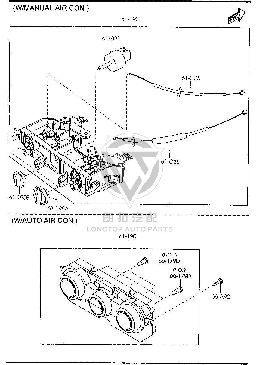 Air Conditioner Controller GJ6A6-1190E GJ6A61190E for Mazda MAZDA6
