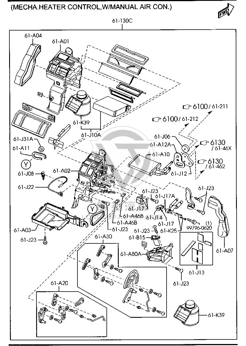 Evaporator Core GJYA6-1J1ZB GJYA61J1ZB for Mazda MAZDA6