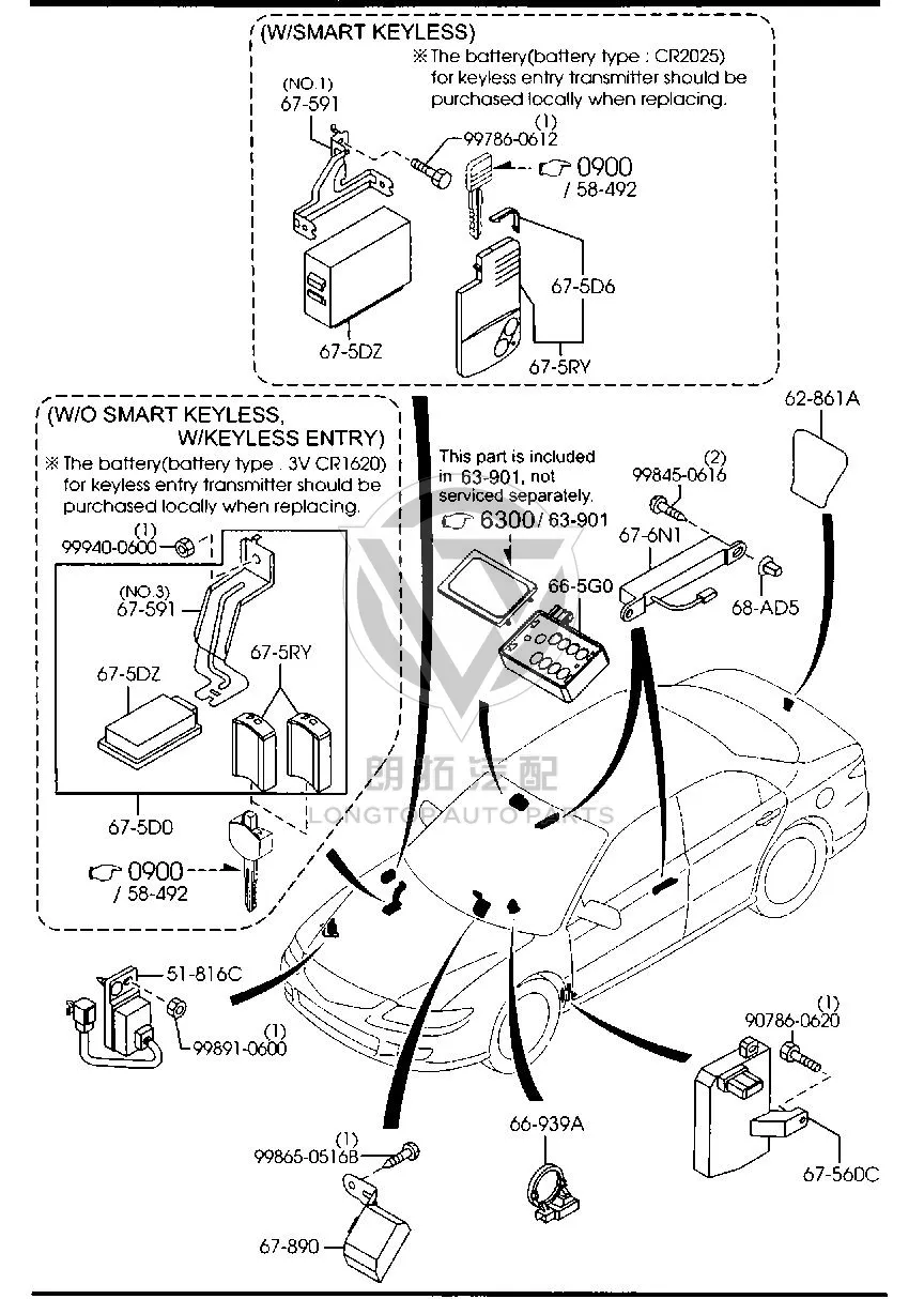 Body Control Module GV2W6-7560 GV2W67560 for Mazda Mazda6