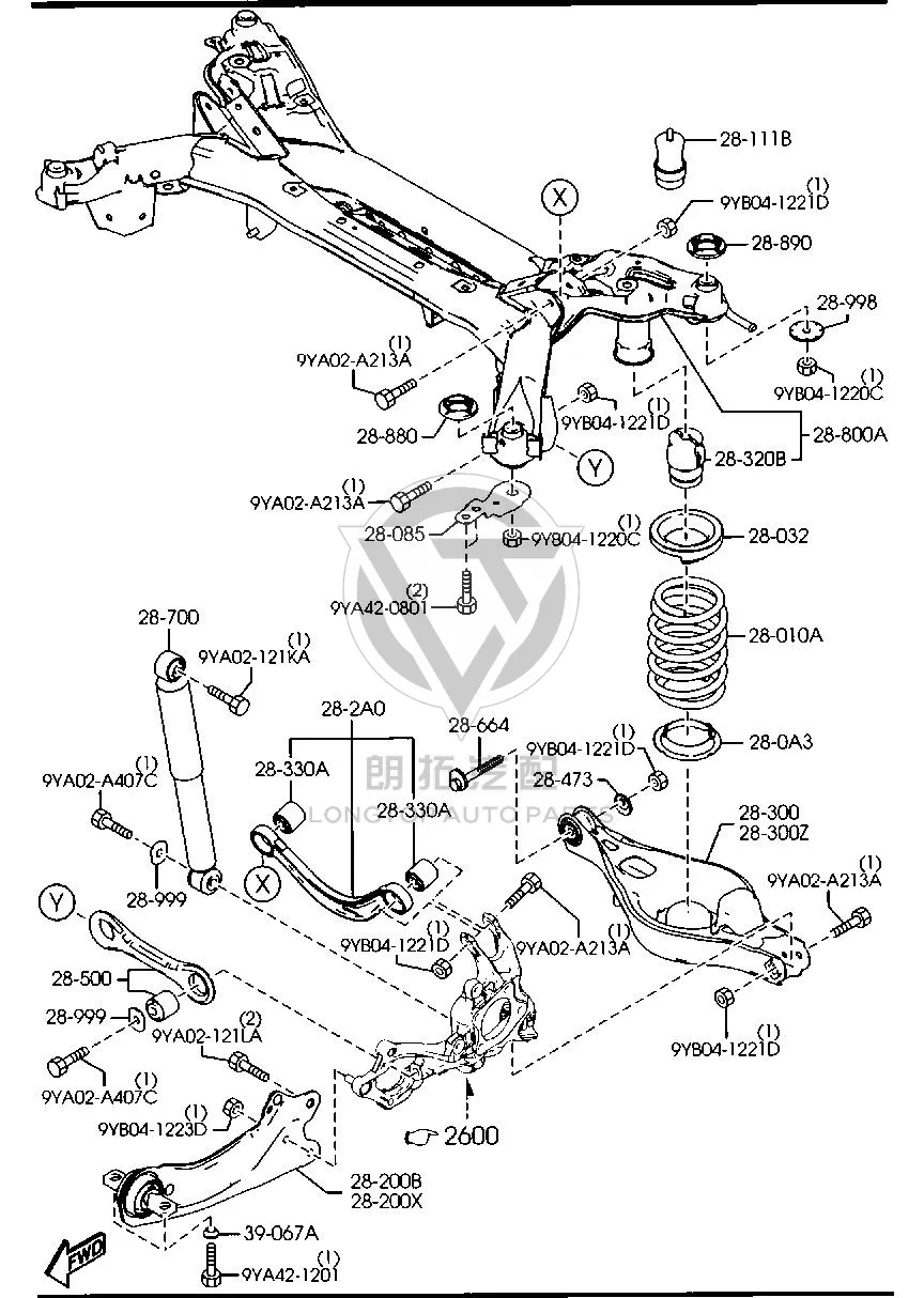 Rear Lower Control Arm (Left) GV7D2-8350 GV7D28350 for Mazda MAZDA6