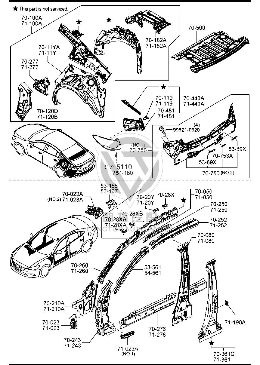 Tail light socket (left) GV9A7-1440A GV9A71440A for Mazda MAZDA6 ATENZA