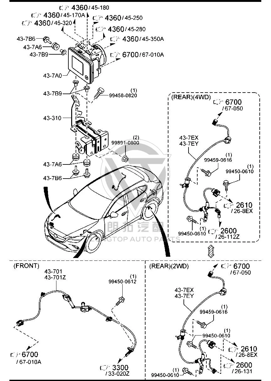 ABS Pump Assembly GVY04-37A0A GVY0437A0A for Mazda CX-4