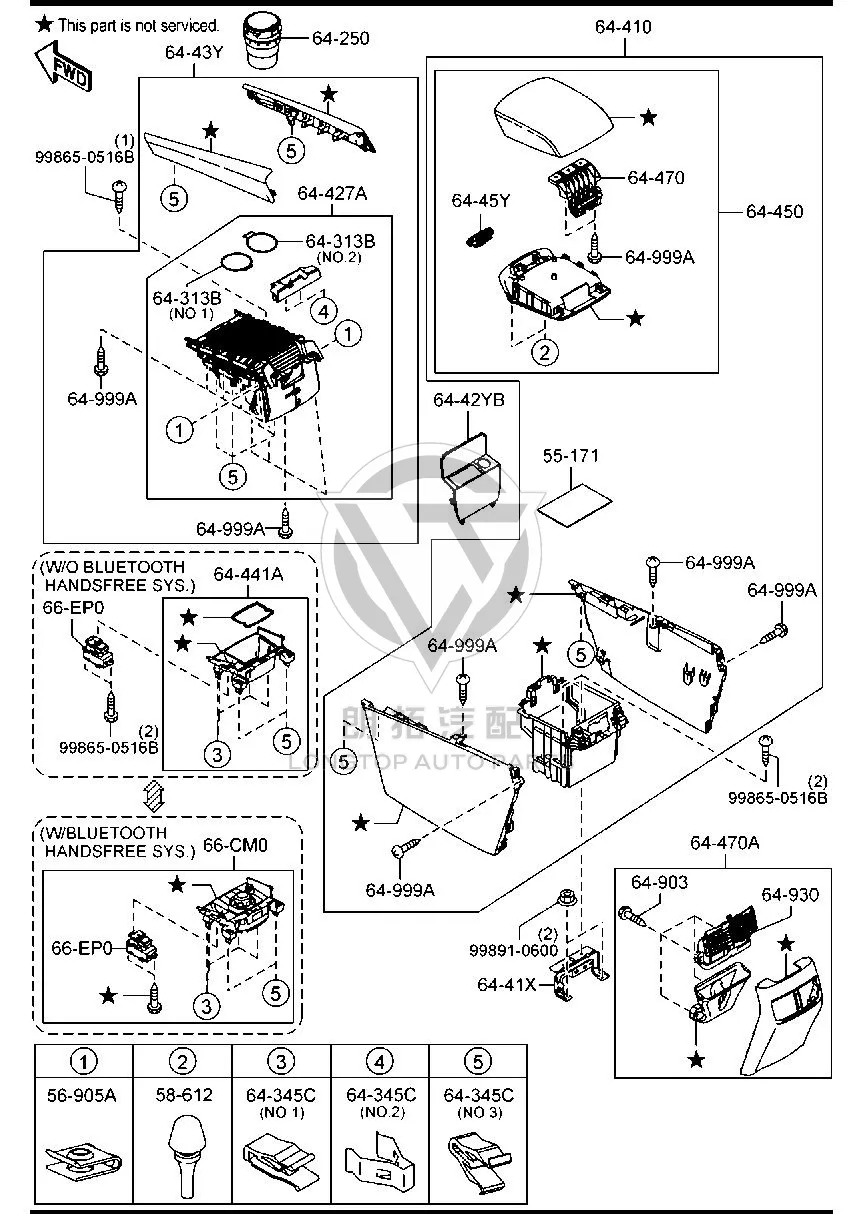 Electronic Parking Brake Switch GW2G6-6EP0 GW2G66EP0 for Mazda MAZDA6