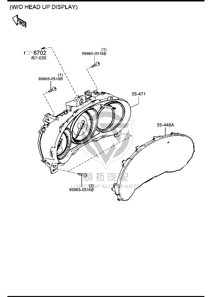 Instrument Cluster Body GW3J5-5471 GW3J55471 for Mazda Mazda6