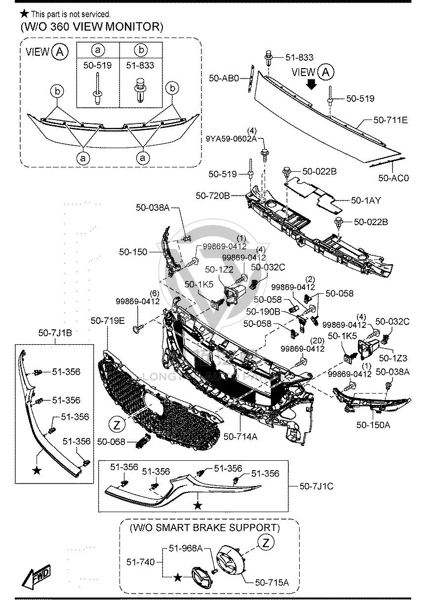 Headlamp Bracket (Inner Right) GW6T5-0152 GW6T50152 for Mazda 6 Atenza