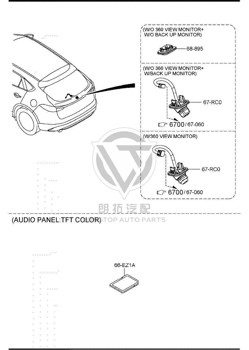 Rear camera GW9C6-7RC0 GW9C67RC0 for Mazda CX-4