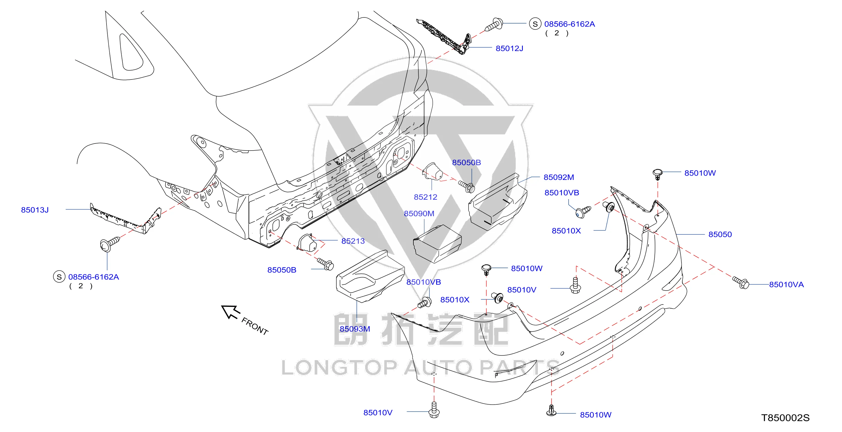 Rear Bumper Frame Bracket Left H5211-3RAMA H52113RAMA for Nissan
