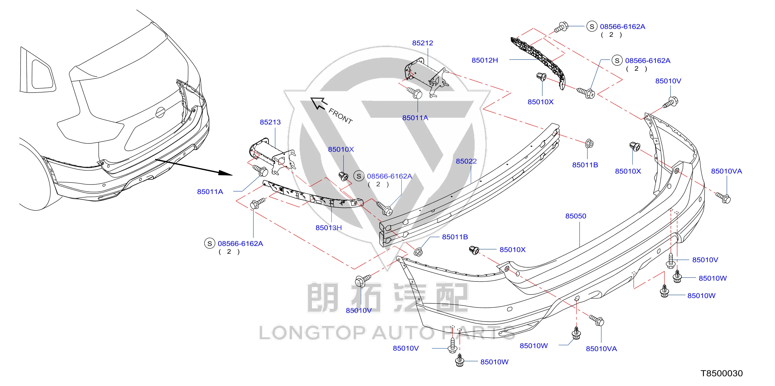 Rear Bumper Frame Bracket (Right) H5210-4CCMA H52104CCMA for Nissan
