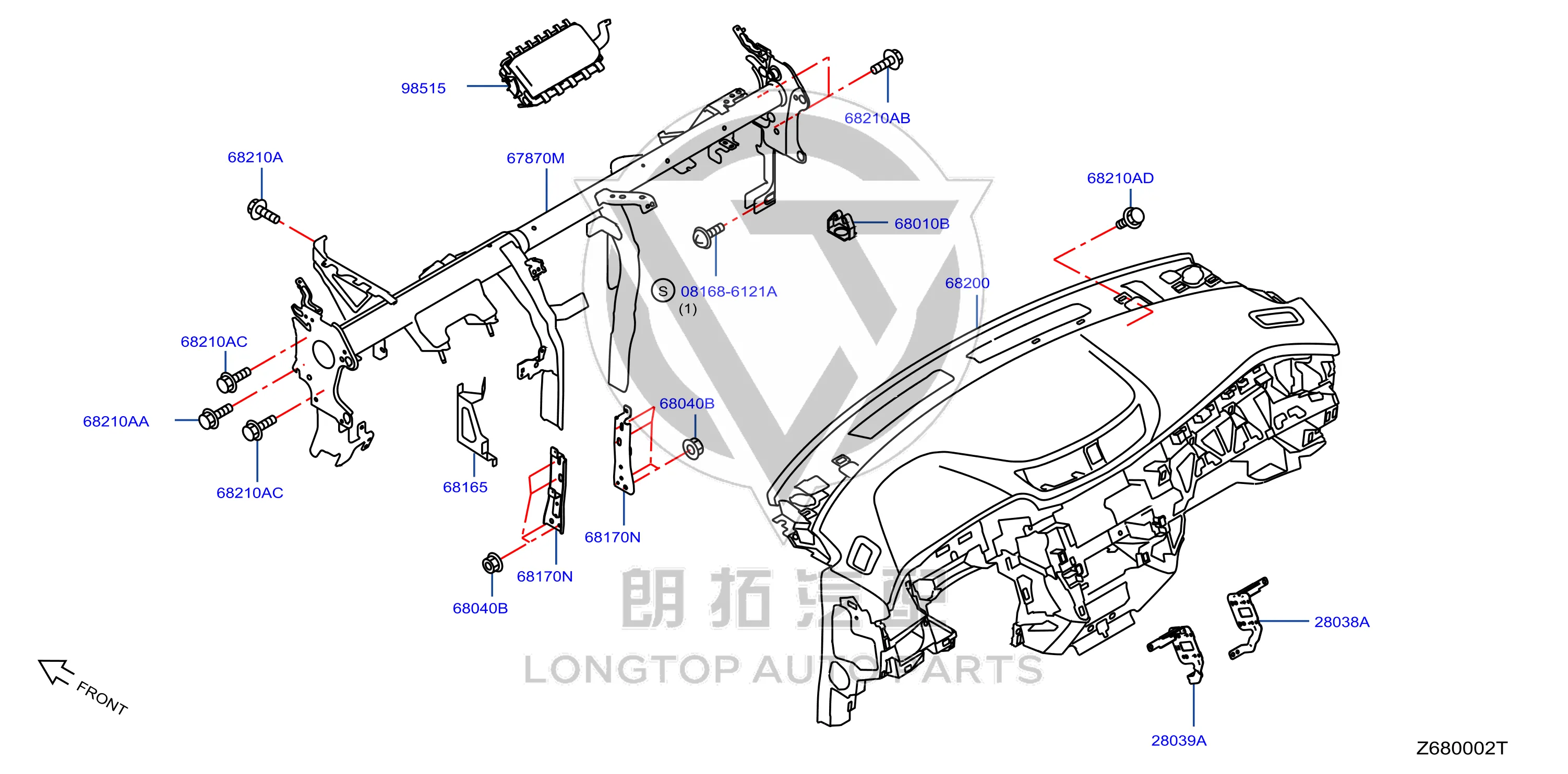 Copilot Airbag K851E-DF40A K851EDF40A for Nissan