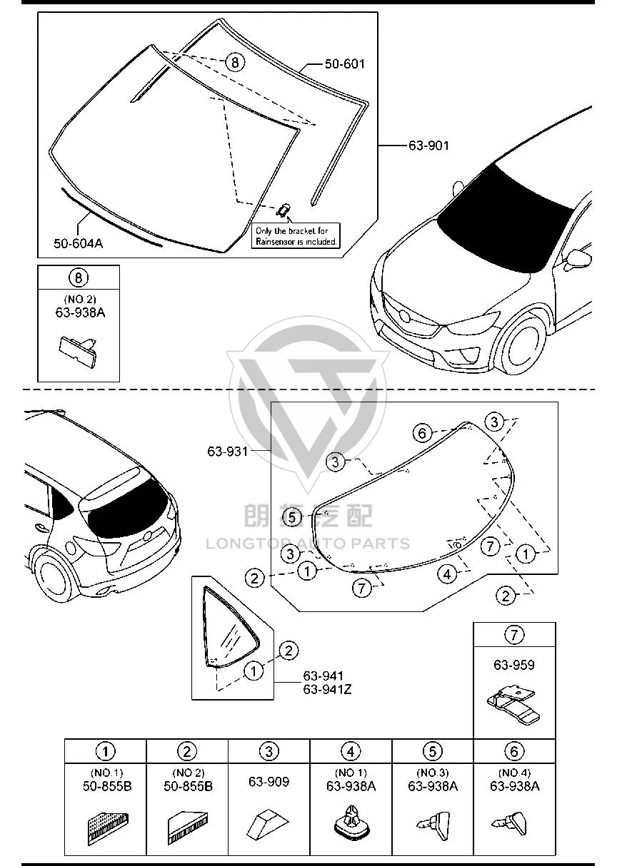 Front windshield KA5D6-39000 KA5D639000 for Mazda CX-5