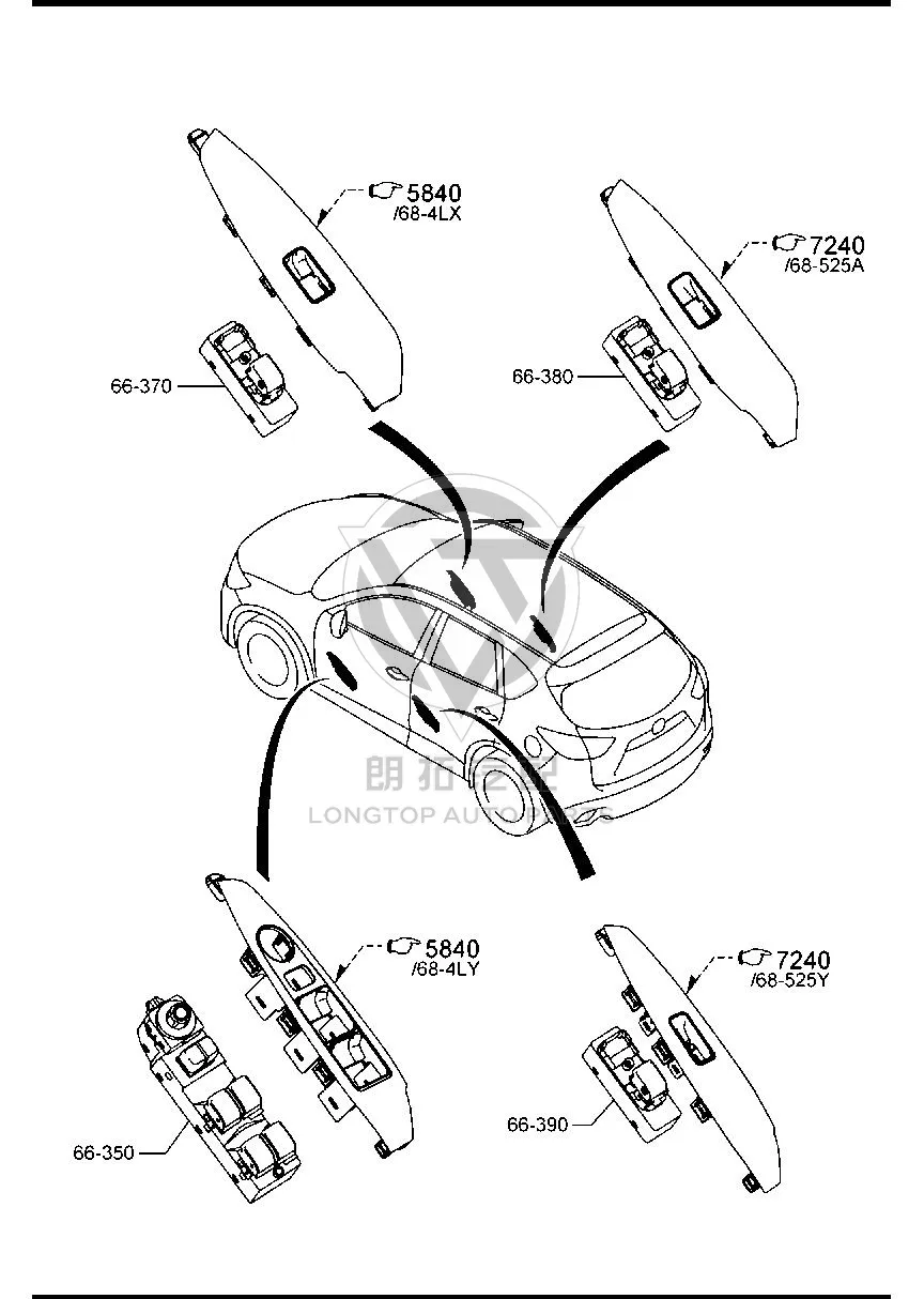 Front Door Window Lift Switch KA5E6-6350 KA5E66350 for Mazda CX-5