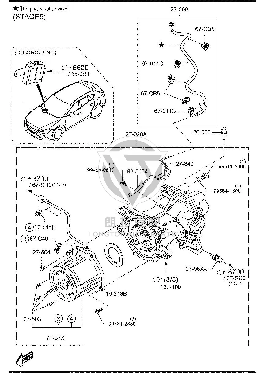 Rear Axle Differential KAT22-7020 KAT227020 for Mazda CX-5