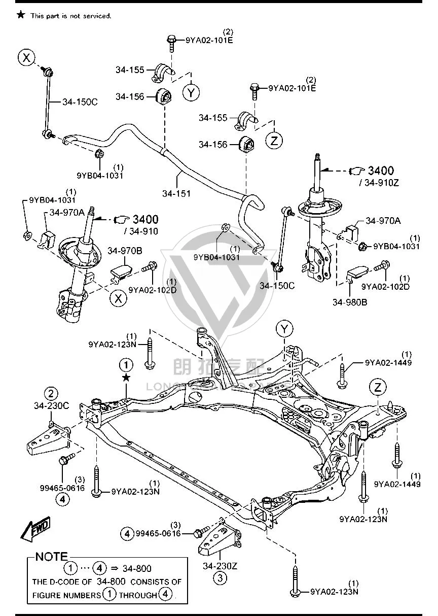 Subframe KD5H3-480X KD5H3480X for Mazda CX-5