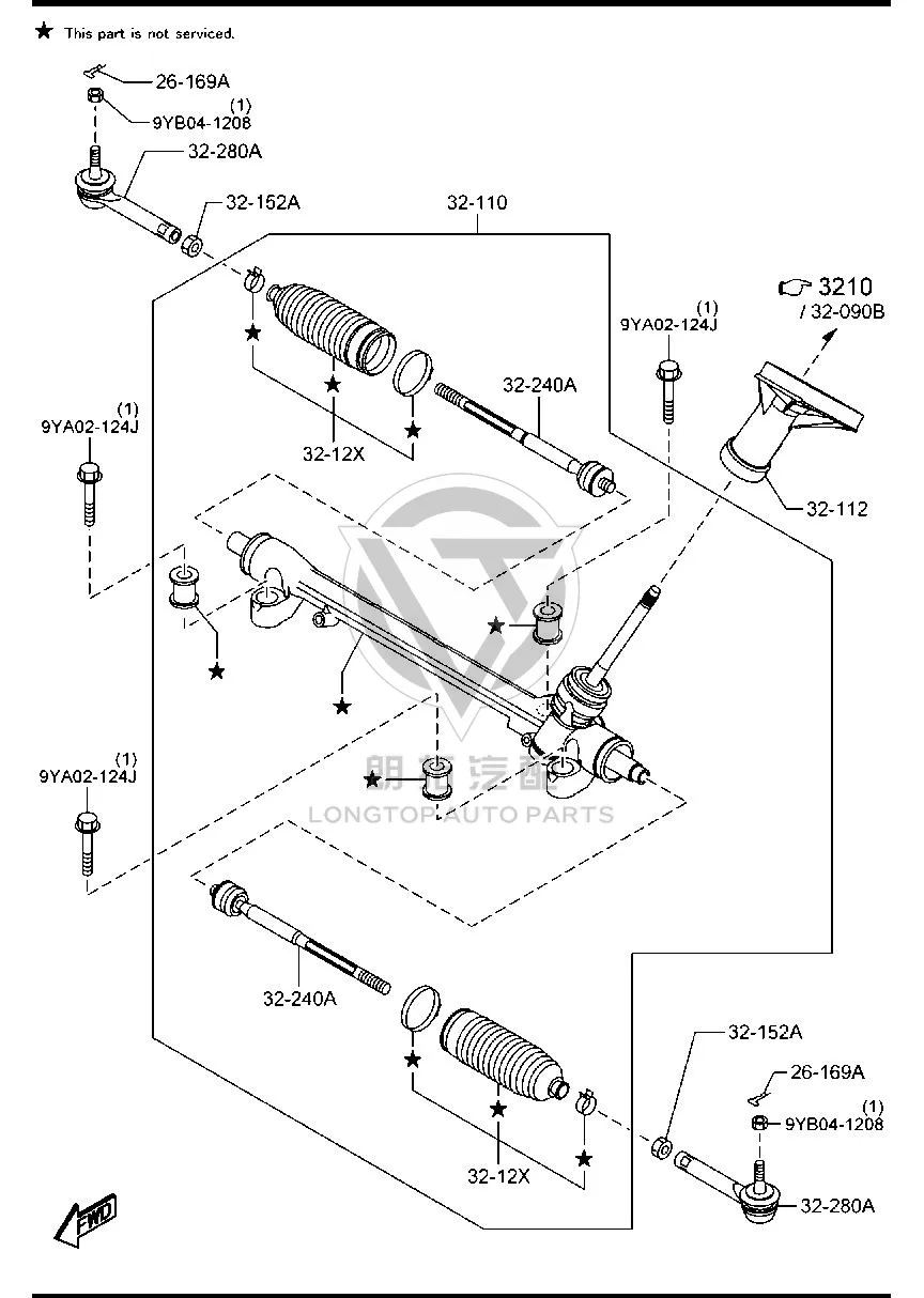 Steering Gear KD5H3-2110 KD5H32110 for Mazda CX-5