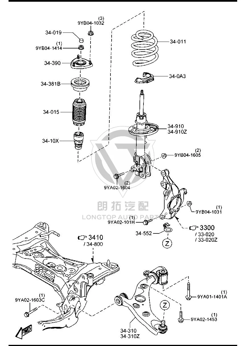 Front shock absorber buffer block KD5H3-4111 KD5H34111 for Mazda CX-5