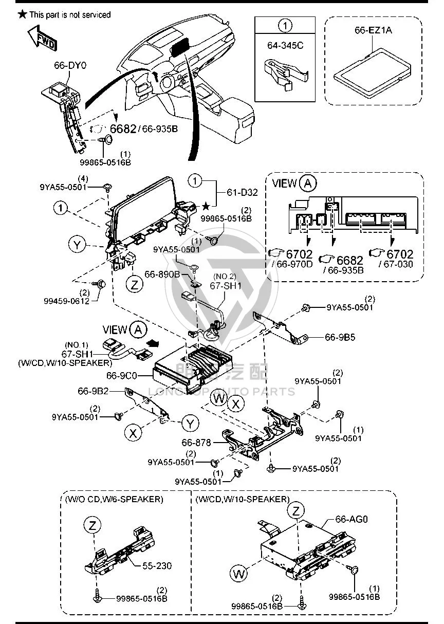 Center Instrument Panel Display KD5H6-11J0 KD5H611J0 for Mazda CX-5