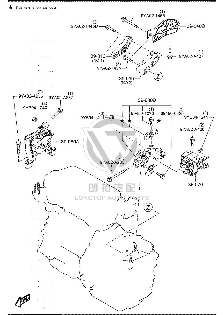 Engine Mount (Right) KD5M3-90600 KD5M39060 for Mazda CX-5