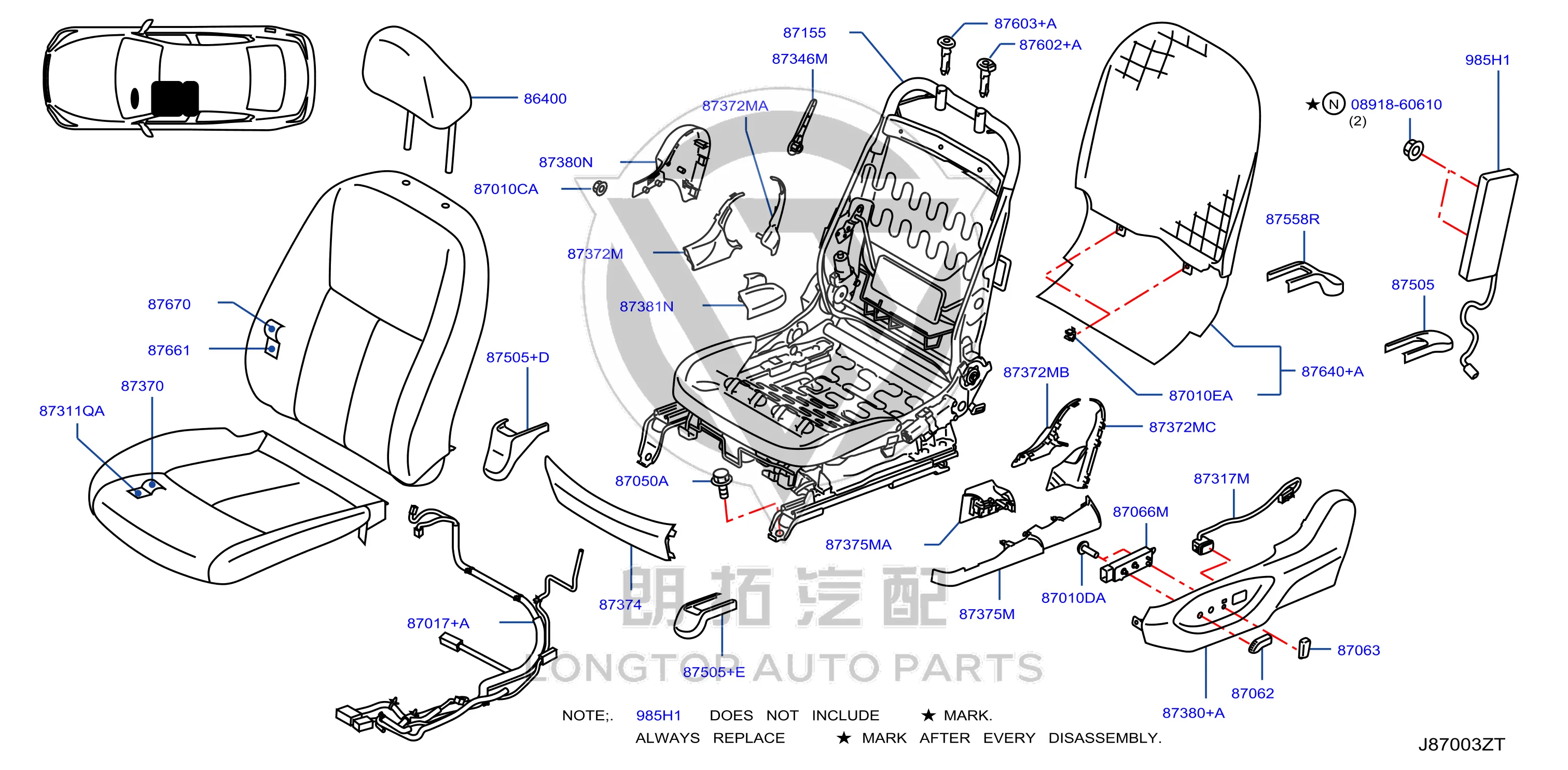 Front Seat Side Airbag (Left) KHEH1-2V70A KHEH12V70A for Infiniti