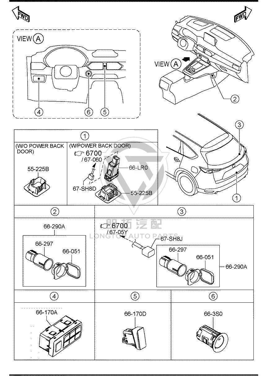 Instrument Panel Multi-Function Switch Group (Left) KL6W6-6170 KL6W66170 for Mazda CX-8
