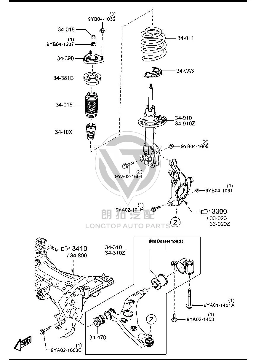 Front Shock Absorber Buffer Block KR113-41111 KR11341111 for Mazda CX-5