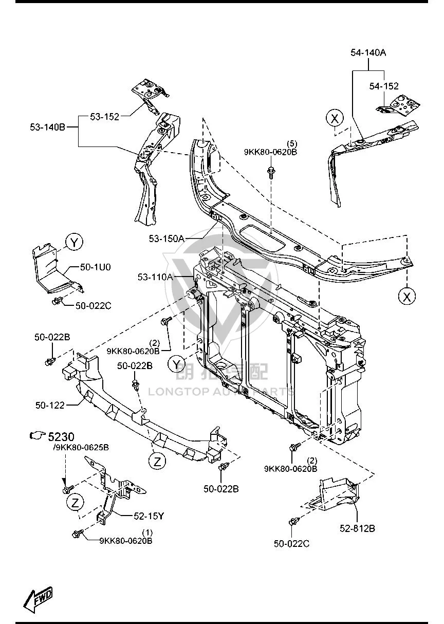 Radiator Frame Bracket (Upper Left) KR115-41400 KR11541400 for Mazda CX-5