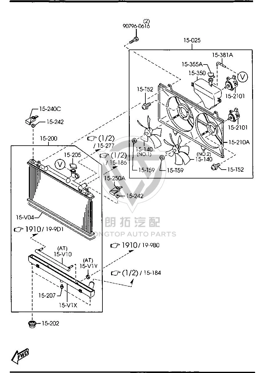 Radiator Bracket (Lower Left) LF171-5251C LF1715251C for Mazda Mazda6