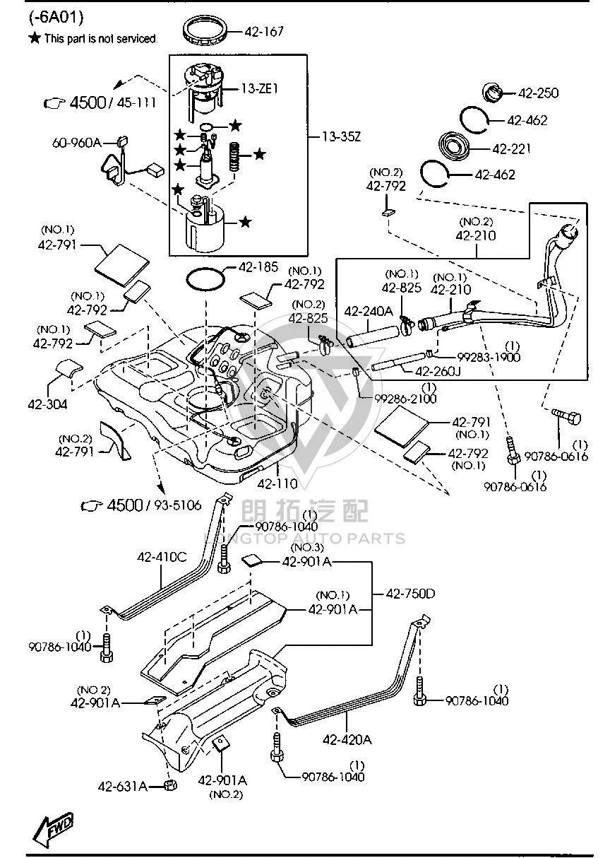 Fuel Pump Assembly L3871-335ZE L3871335ZE for Mazda Mazda6